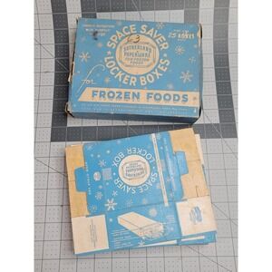 24 Vintage Pint Space Saver Locker Boxes 1940s Sutherland Paperware Frozen Prop